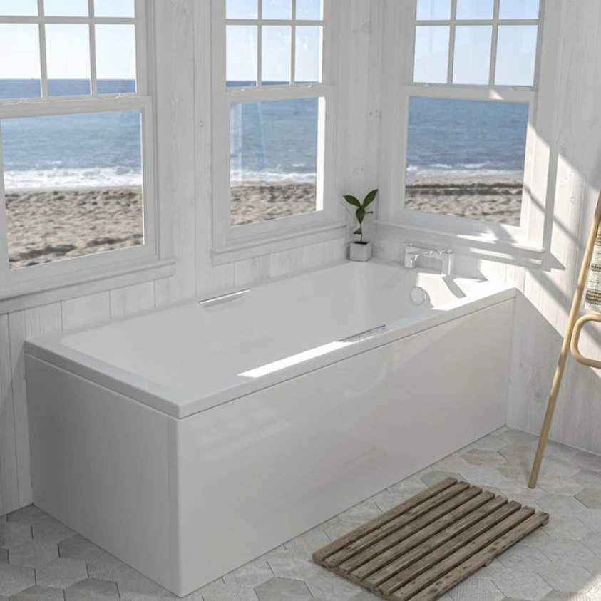 Eastbrook Beaufort Portland 1750 x 750mm Single Ended Bath with Twin Grips - Image 1